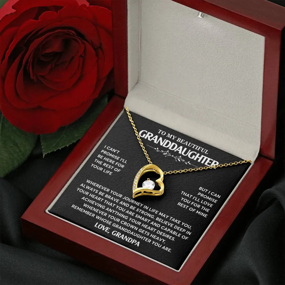 Gift From Grandpa To Granddaughter, Granddaughter Jewelry Gift, Granddaughter Necklace,  Gift For Her, Forever Love
