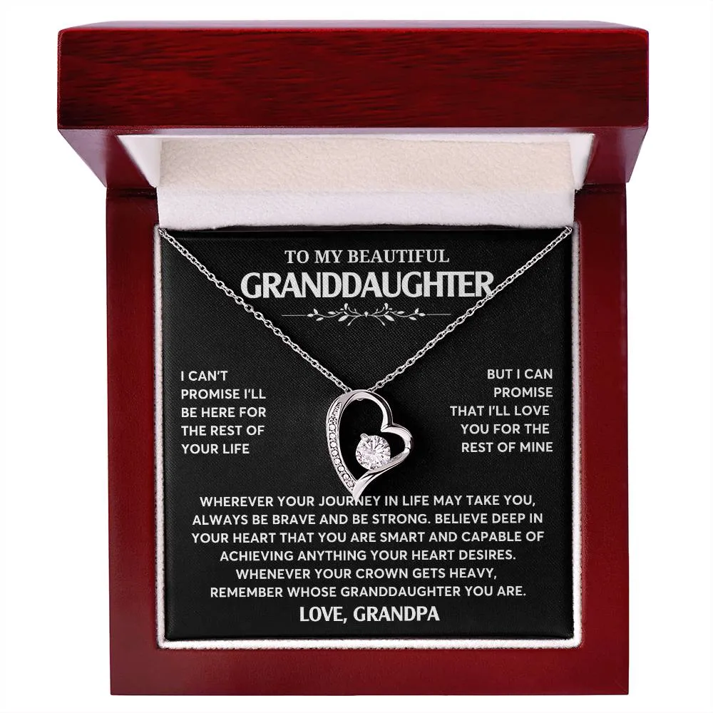 Gift From Grandpa To Granddaughter, Granddaughter Jewelry Gift, Granddaughter Necklace,  Gift For Her, Forever Love