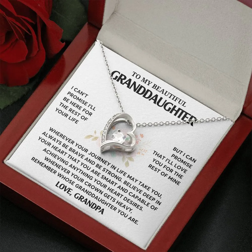Gift From Grandpa To Granddaughter, To My Granddaughter Necklace, Granddaughter Jewelry Gift, Granddaughter Necklace,  Gift For Her