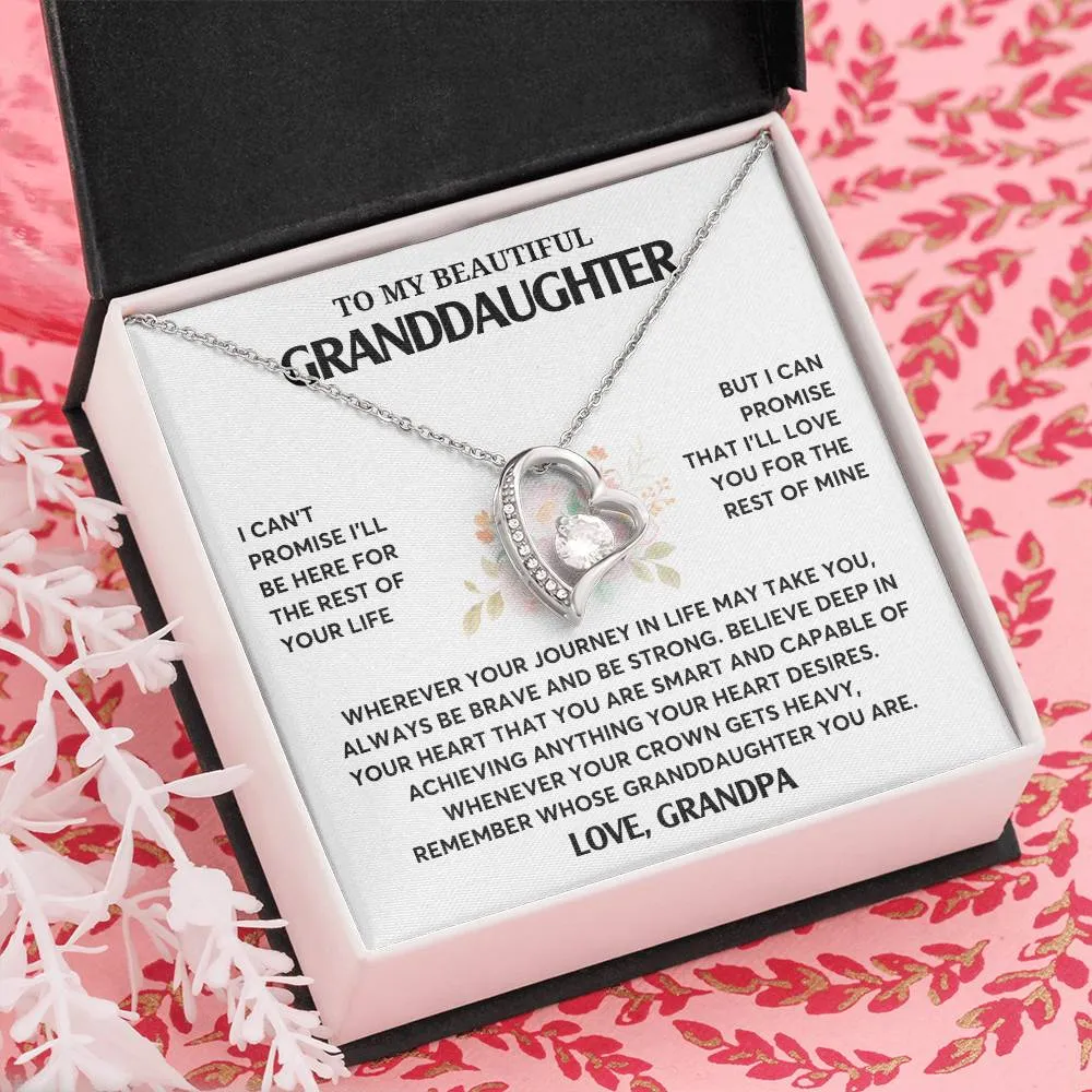 Gift From Grandpa To Granddaughter, To My Granddaughter Necklace, Granddaughter Jewelry Gift, Granddaughter Necklace,  Gift For Her