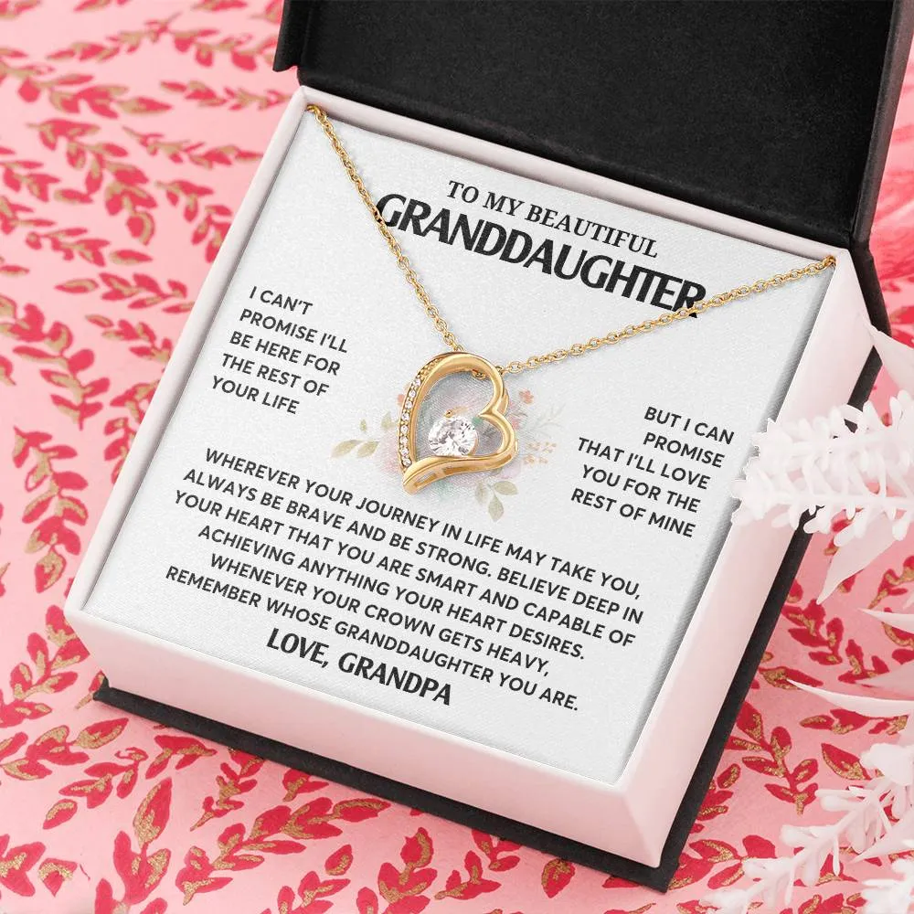 Gift From Grandpa To Granddaughter, To My Granddaughter Necklace, Granddaughter Jewelry Gift, Granddaughter Necklace,  Gift For Her