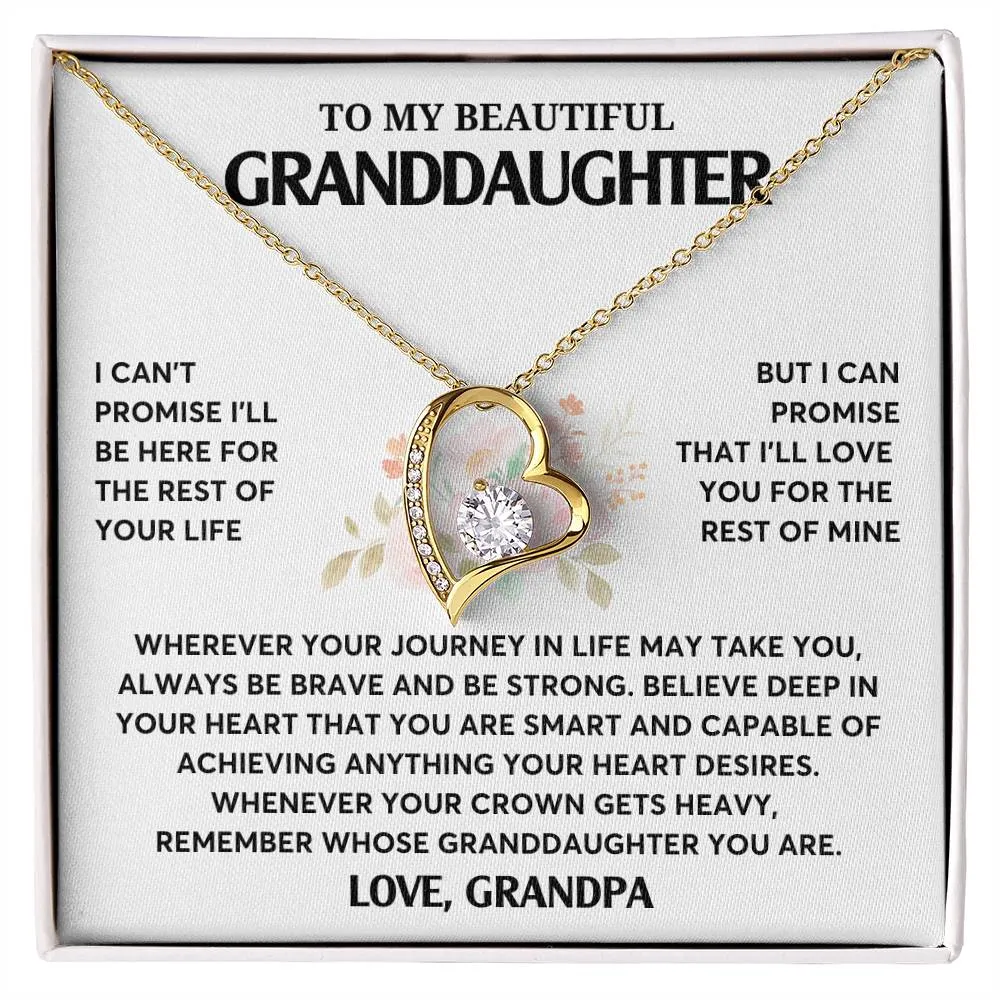 Gift From Grandpa To Granddaughter, To My Granddaughter Necklace, Granddaughter Jewelry Gift, Granddaughter Necklace,  Gift For Her
