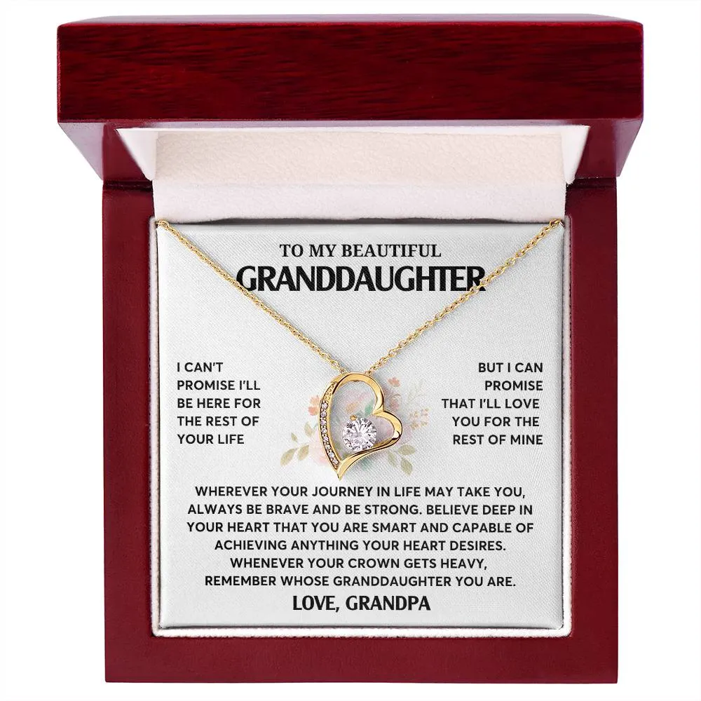 Gift From Grandpa To Granddaughter, To My Granddaughter Necklace, Granddaughter Jewelry Gift, Granddaughter Necklace,  Gift For Her
