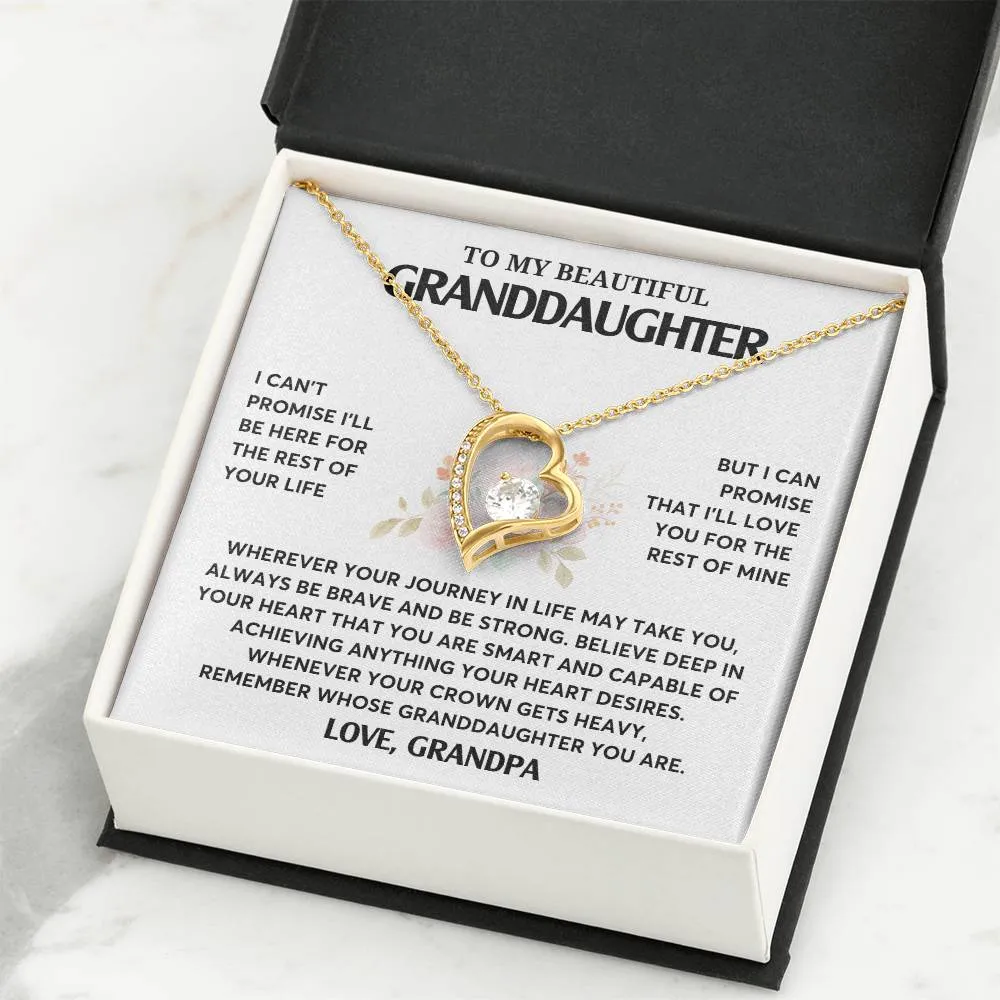 Gift From Grandpa To Granddaughter, To My Granddaughter Necklace, Granddaughter Jewelry Gift, Granddaughter Necklace,  Gift For Her