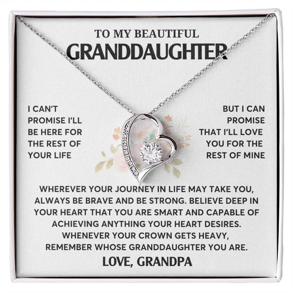 Gift From Grandpa To Granddaughter, To My Granddaughter Necklace, Granddaughter Jewelry Gift, Granddaughter Necklace,  Gift For Her