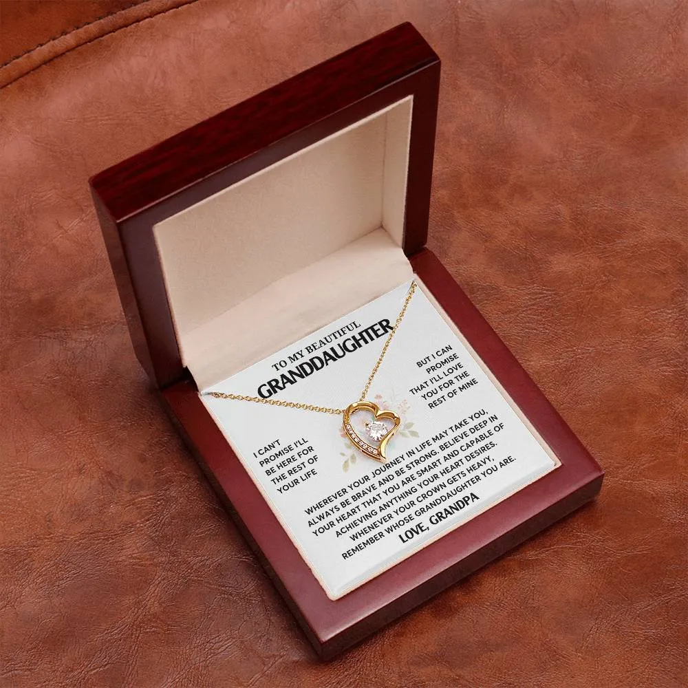 Gift From Grandpa To Granddaughter, To My Granddaughter Necklace, Granddaughter Jewelry Gift, Granddaughter Necklace,  Gift For Her