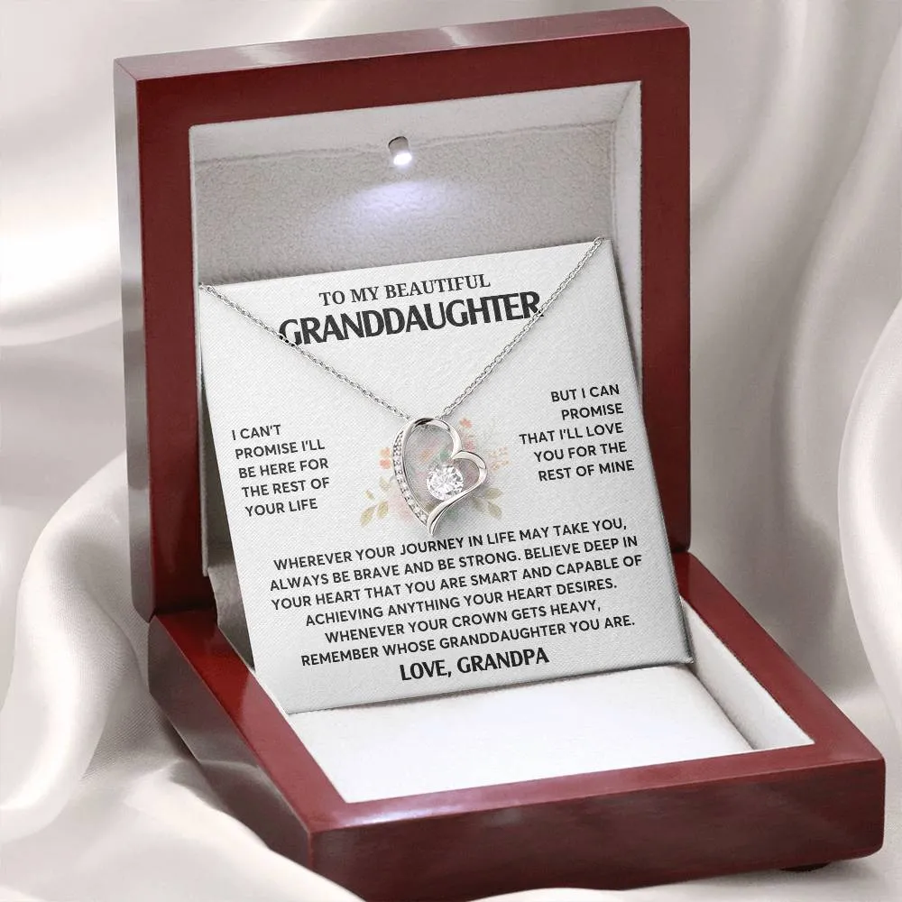Gift From Grandpa To Granddaughter, To My Granddaughter Necklace, Granddaughter Jewelry Gift, Granddaughter Necklace,  Gift For Her