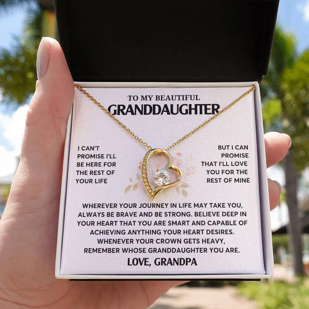Gift From Grandpa To Granddaughter, To My Granddaughter Necklace, Granddaughter Jewelry Gift, Granddaughter Necklace,  Gift For Her