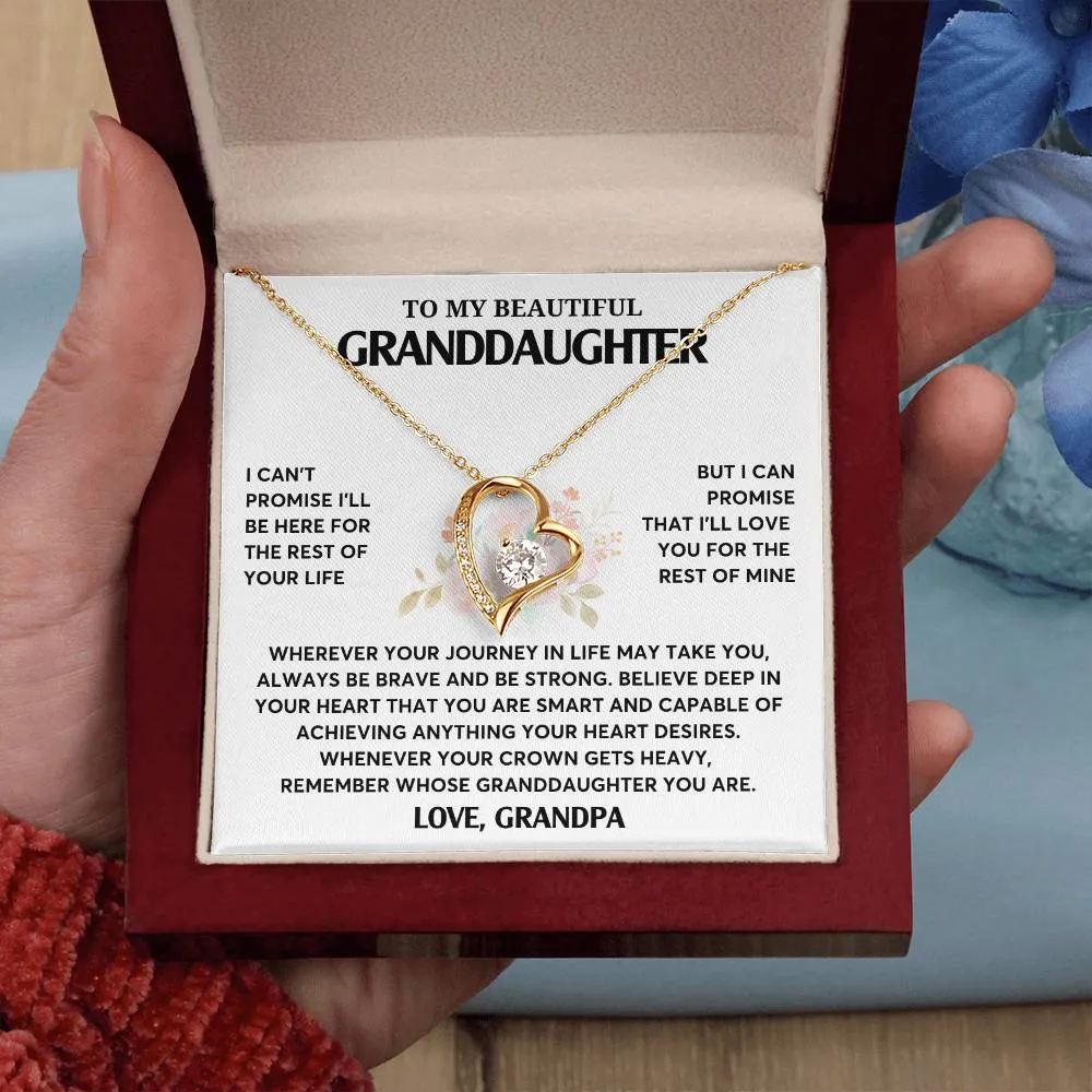 Gift From Grandpa To Granddaughter, To My Granddaughter Necklace, Granddaughter Jewelry Gift, Granddaughter Necklace,  Gift For Her