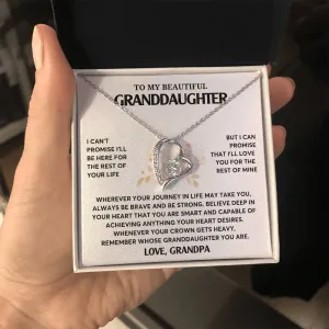 Gift From Grandpa To Granddaughter, To My Granddaughter Necklace, Granddaughter Jewelry Gift, Granddaughter Necklace,  Gift For Her