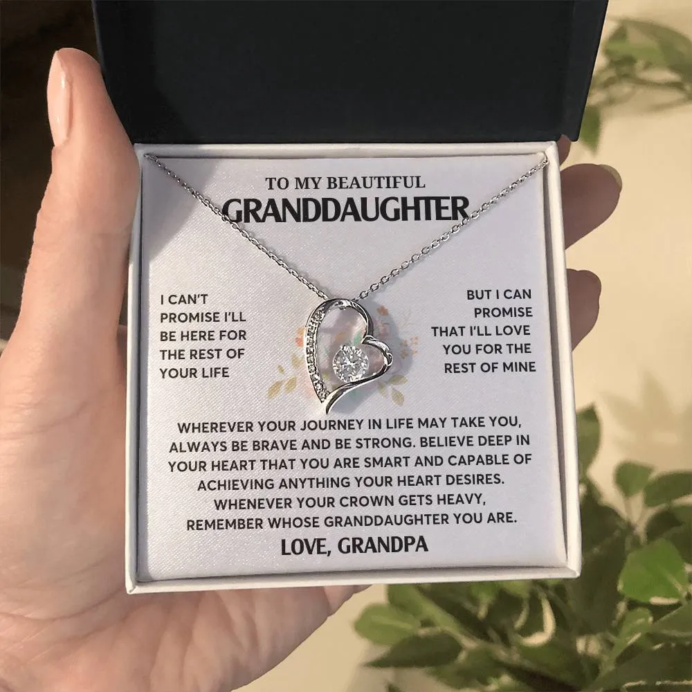 Gift From Grandpa To Granddaughter, To My Granddaughter Necklace, Granddaughter Jewelry Gift, Granddaughter Necklace,  Gift For Her