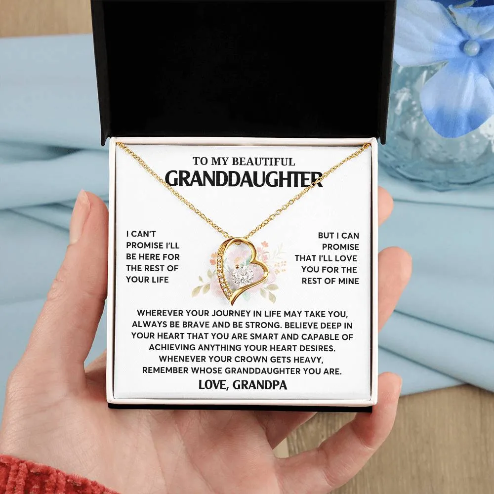 Gift From Grandpa To Granddaughter, To My Granddaughter Necklace, Granddaughter Jewelry Gift, Granddaughter Necklace,  Gift For Her