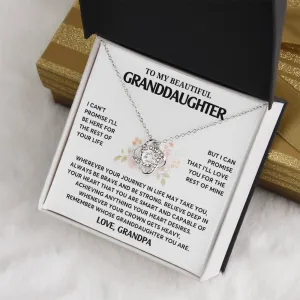 Gift From Grandpa, To My Granddaughter Necklace, Granddaughter Jewelry Gift, Granddaughter Necklace,  Gift For Her,  Love Knot