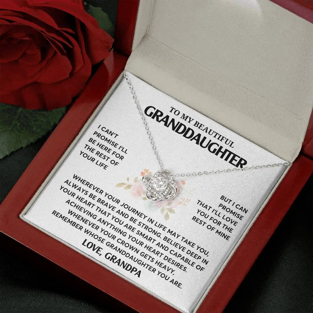 Gift From Grandpa, To My Granddaughter Necklace, Granddaughter Jewelry Gift, Granddaughter Necklace,  Gift For Her,  Love Knot