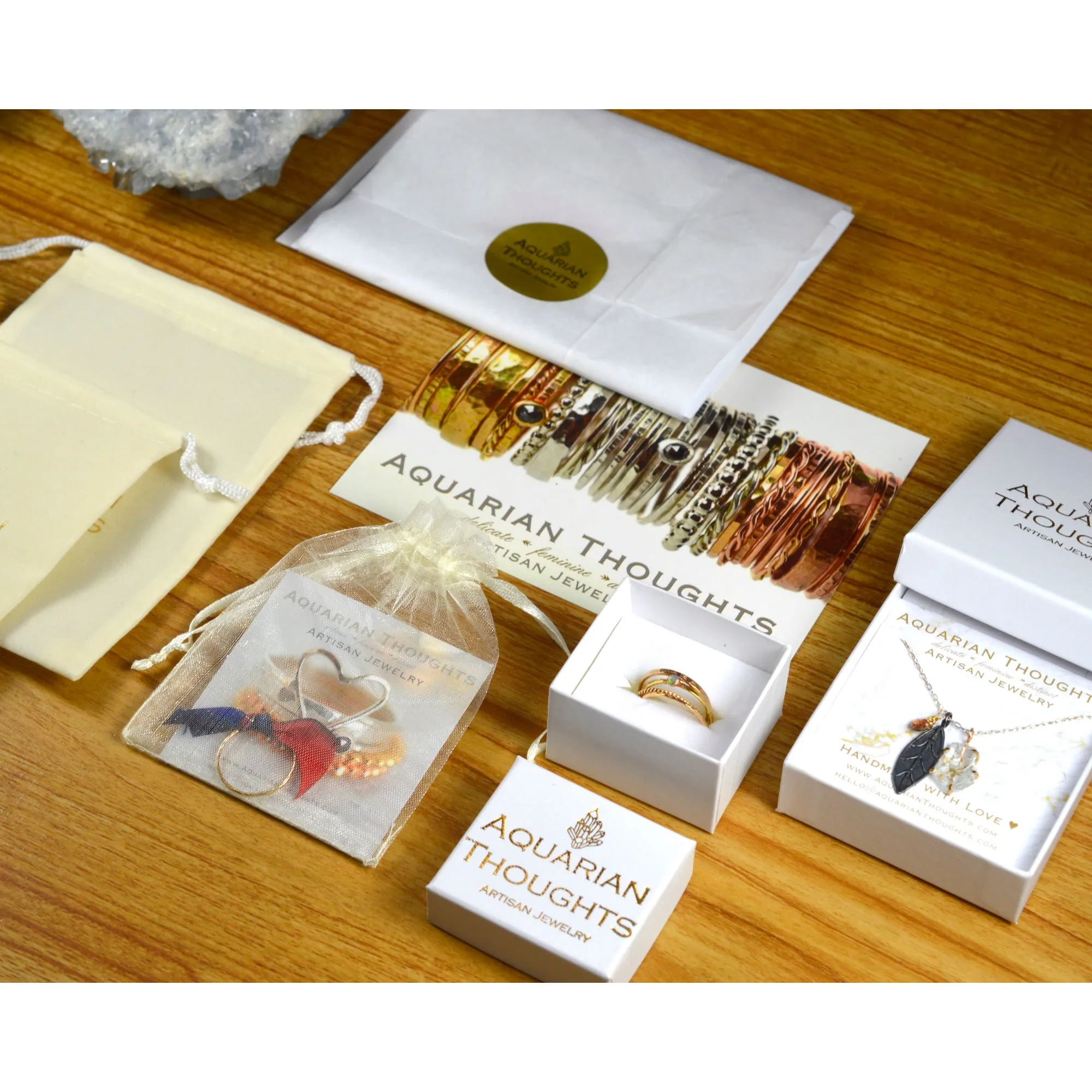 Gold Arrow Pendant & Raw Gemstone Necklace