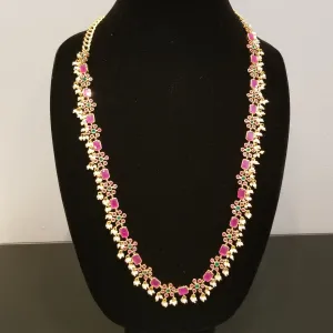Gold Finish Kemp Stones Hip Chain