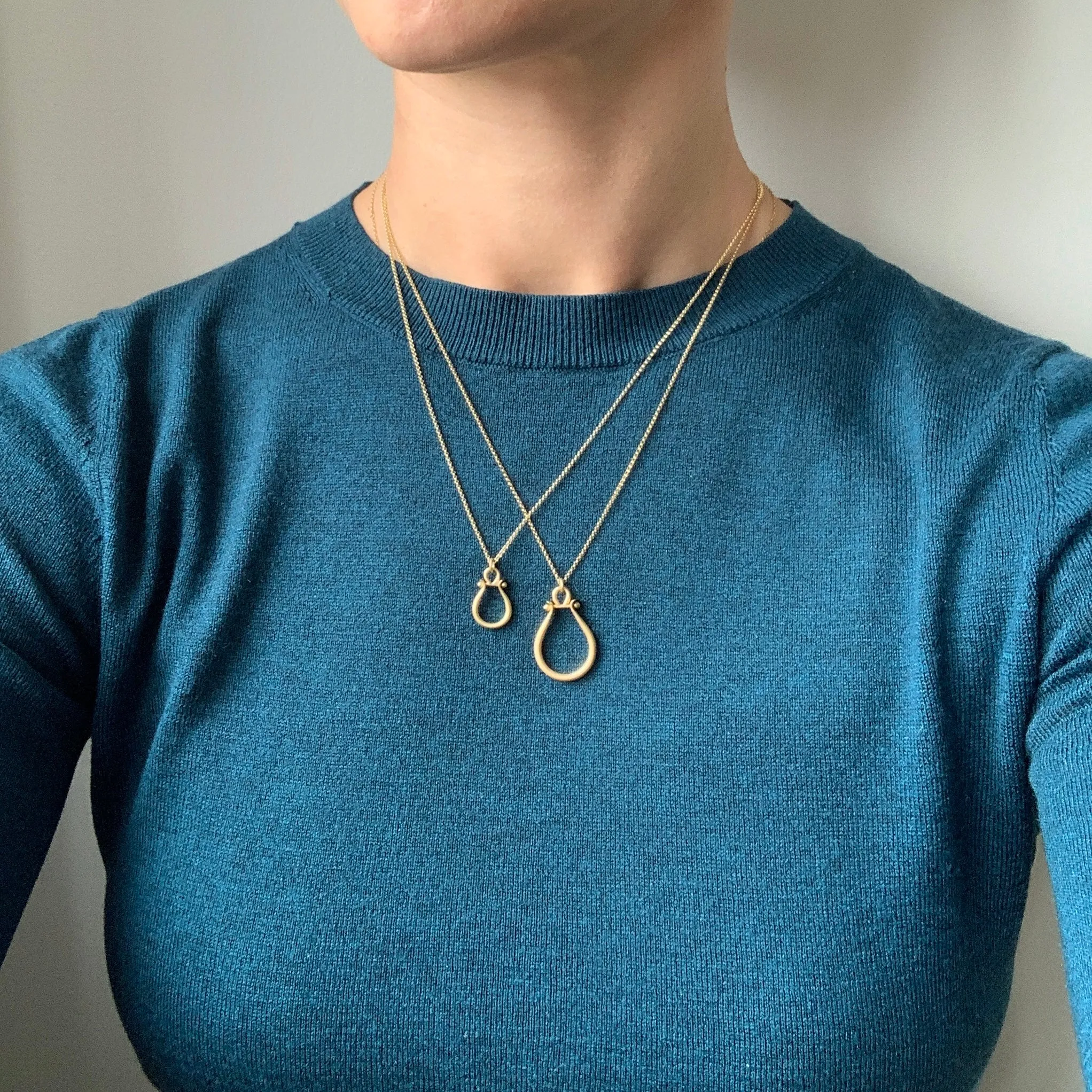Gold Lyre Pendant