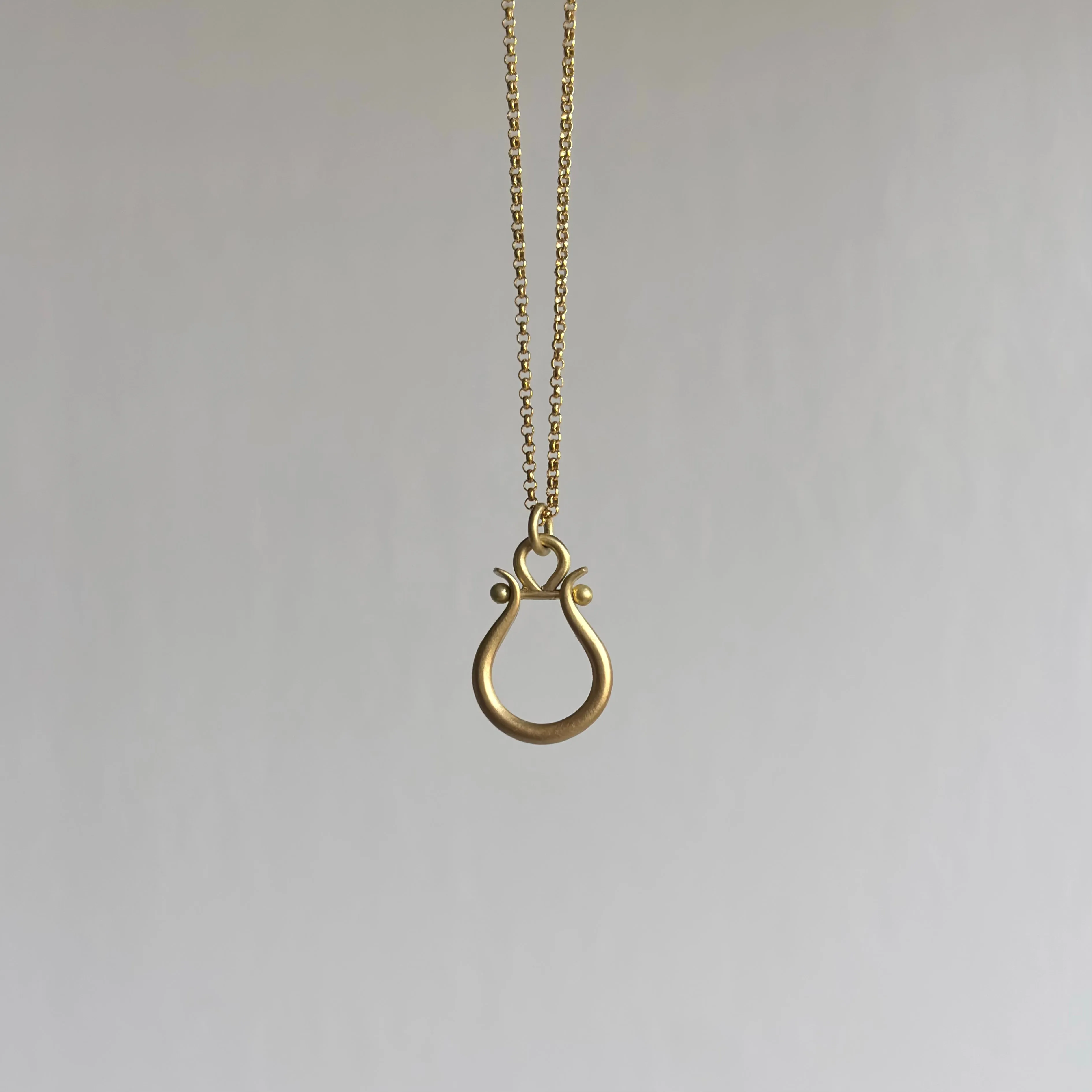 Gold Lyre Pendant