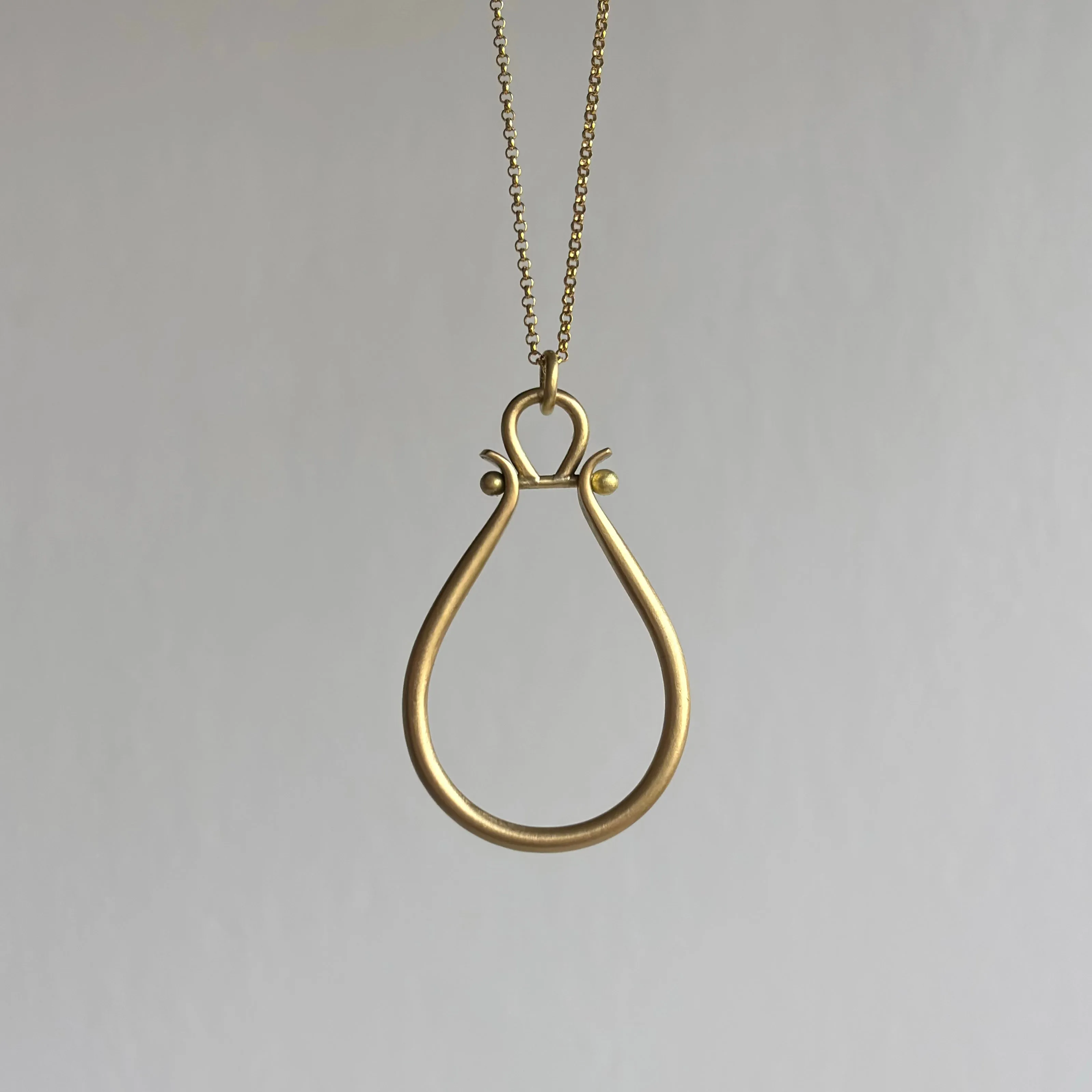 Gold Lyre Pendant