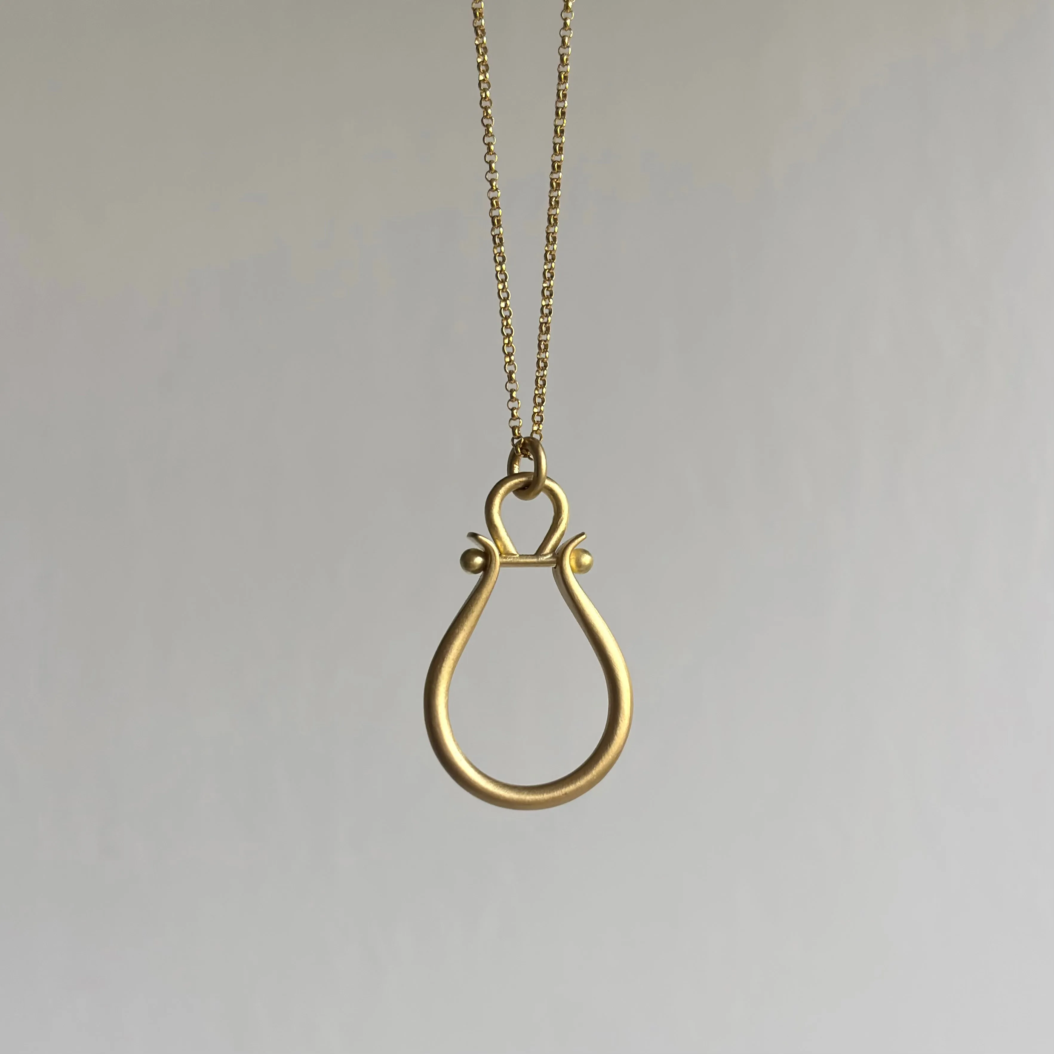 Gold Lyre Pendant