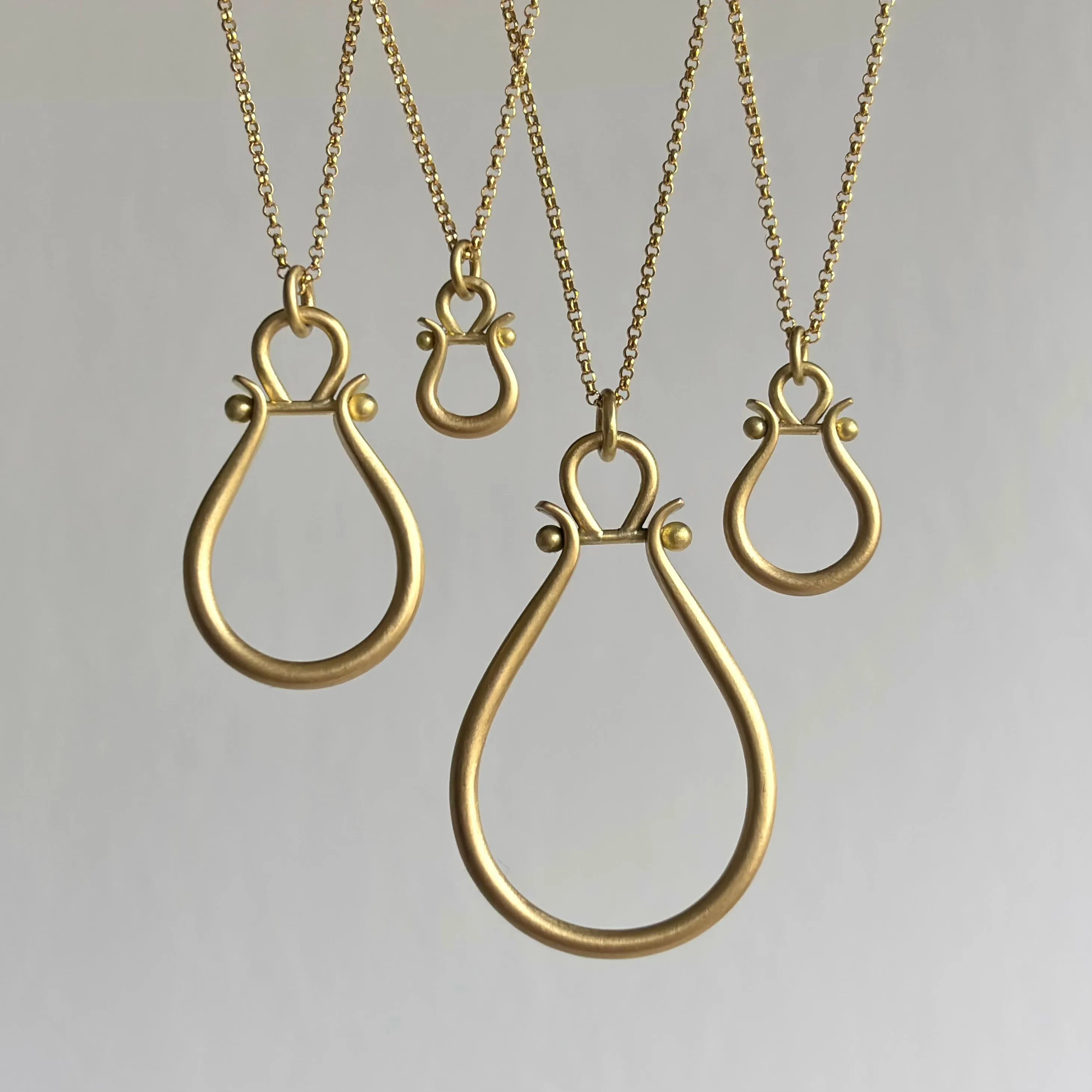 Gold Lyre Pendant