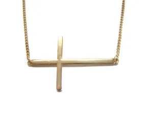 Gold Toned Cross Necklace