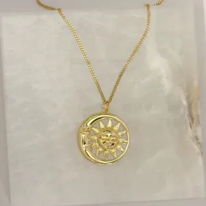GOLDEN MOON & SUN necklace