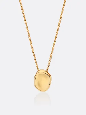 Golden Waves Molten Pendant Necklace
