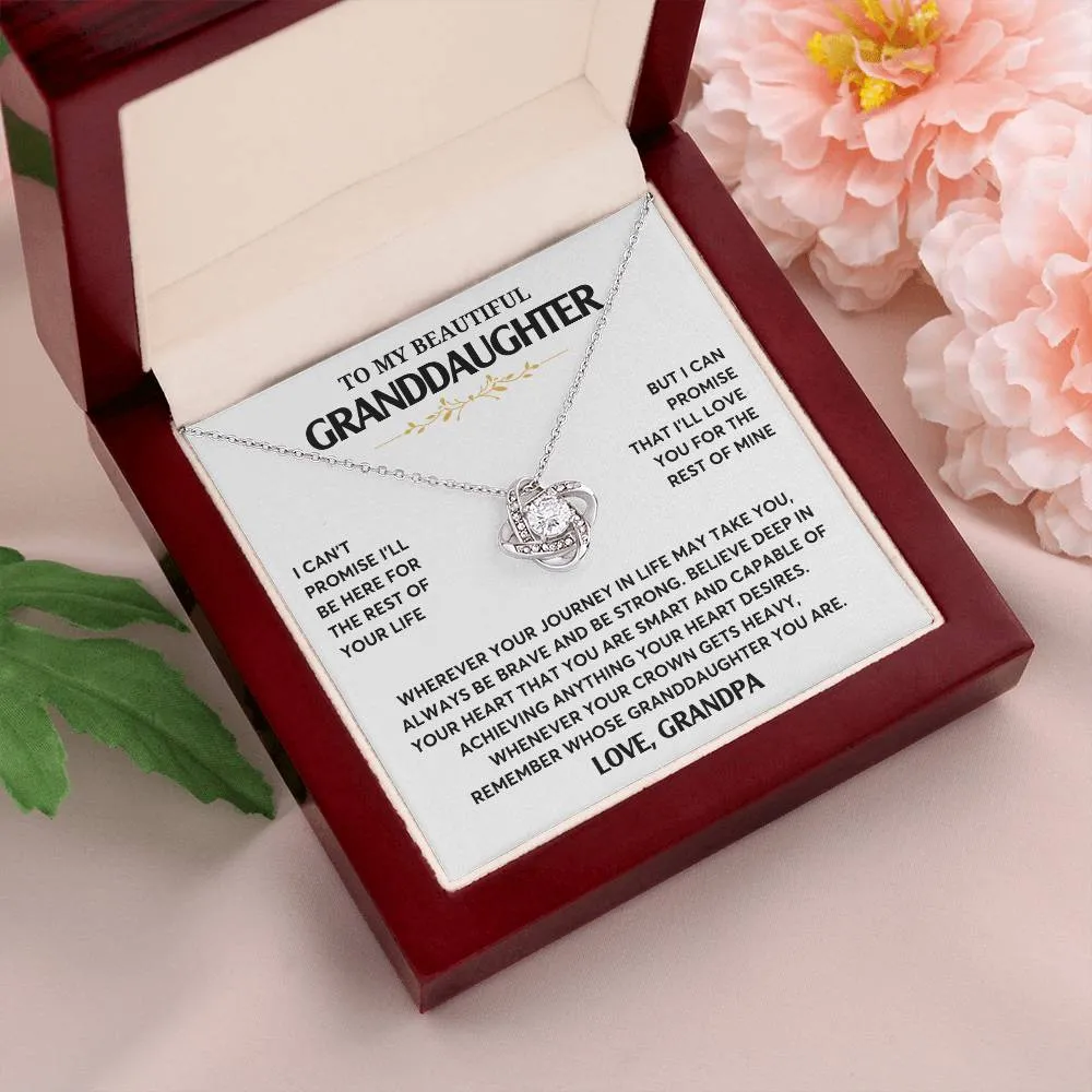 Granddaughter Gift Unusual Gift, Gifts For Granddaughter, To My Granddaughter Necklace, Girls Necklace, Love Knot