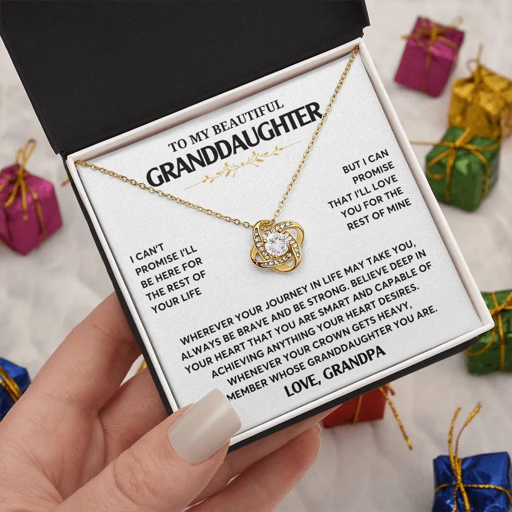 Granddaughter Gift Unusual Gift, Gifts For Granddaughter, To My Granddaughter Necklace, Girls Necklace, Love Knot