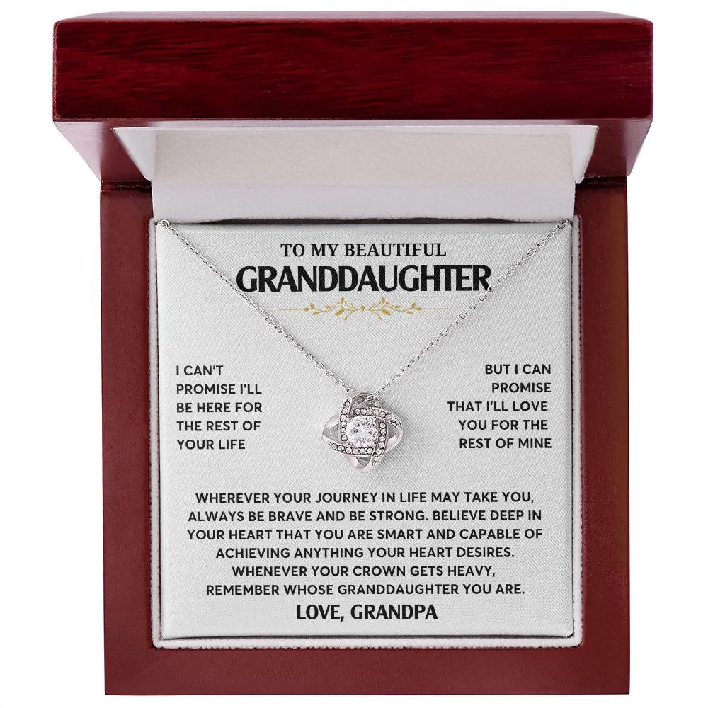 Granddaughter Gift Unusual Gift, Gifts For Granddaughter, To My Granddaughter Necklace, Girls Necklace, Love Knot