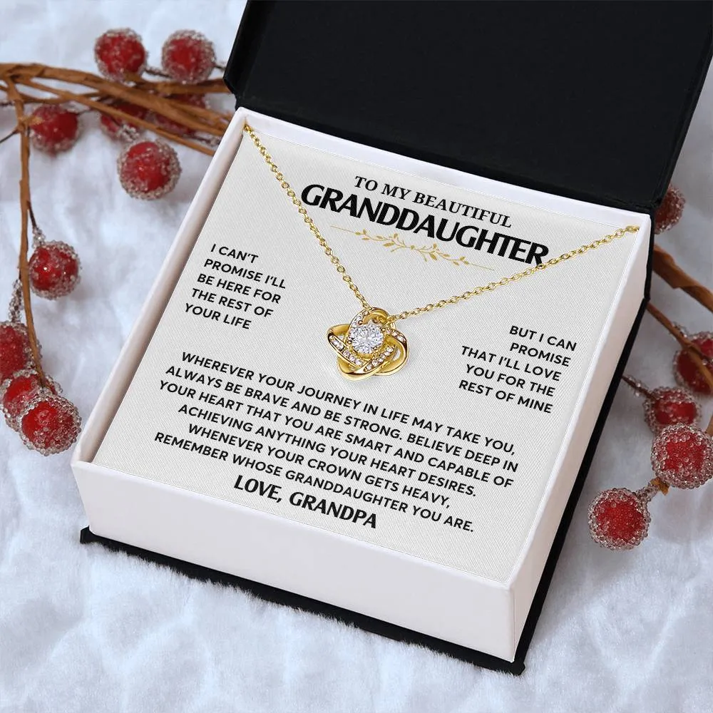 Granddaughter Gift Unusual Gift, Gifts For Granddaughter, To My Granddaughter Necklace, Girls Necklace, Love Knot