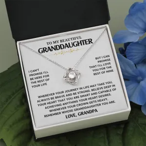 Granddaughter Gift Unusual Gift, Gifts For Granddaughter, To My Granddaughter Necklace, Girls Necklace, Love Knot