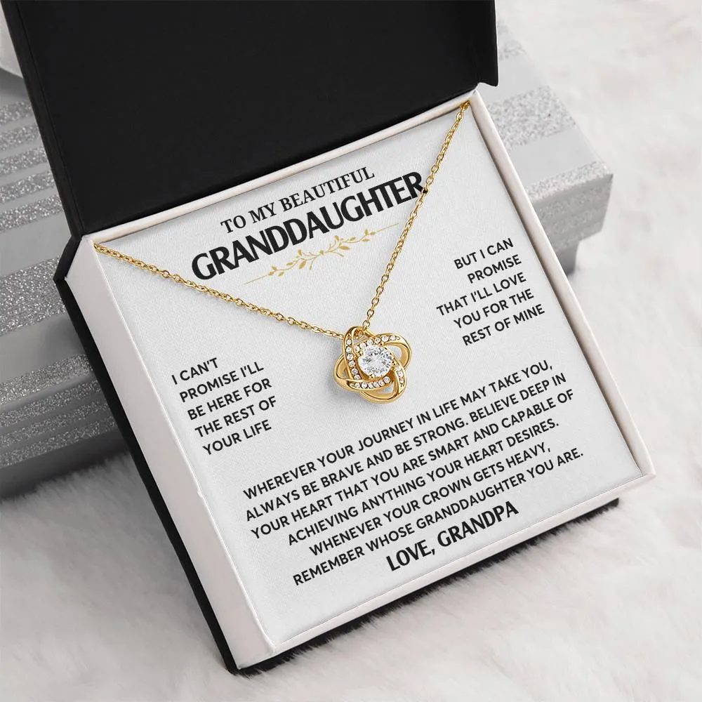 Granddaughter Gift Unusual Gift, Gifts For Granddaughter, To My Granddaughter Necklace, Girls Necklace, Love Knot
