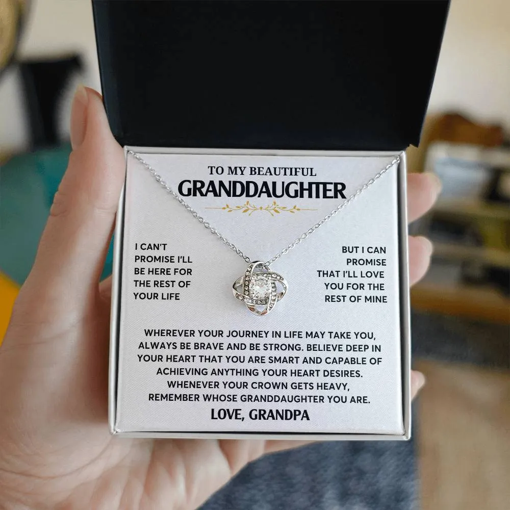 Granddaughter Gift Unusual Gift, Gifts For Granddaughter, To My Granddaughter Necklace, Girls Necklace, Love Knot