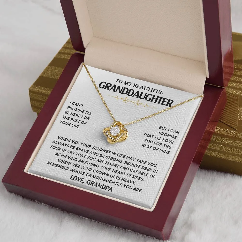 Granddaughter Gift Unusual Gift, Gifts For Granddaughter, To My Granddaughter Necklace, Girls Necklace, Love Knot