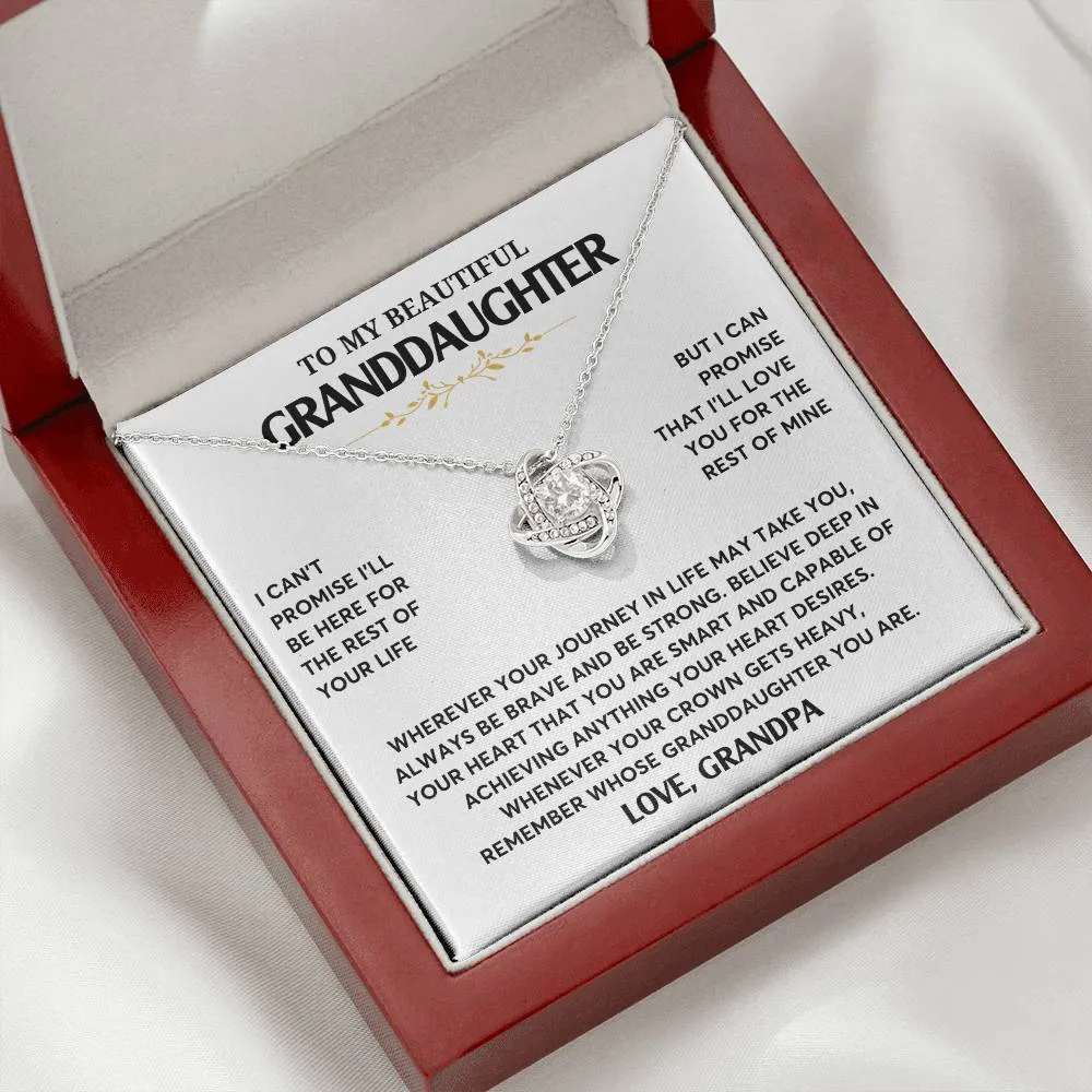 Granddaughter Gift Unusual Gift, Gifts For Granddaughter, To My Granddaughter Necklace, Girls Necklace, Love Knot