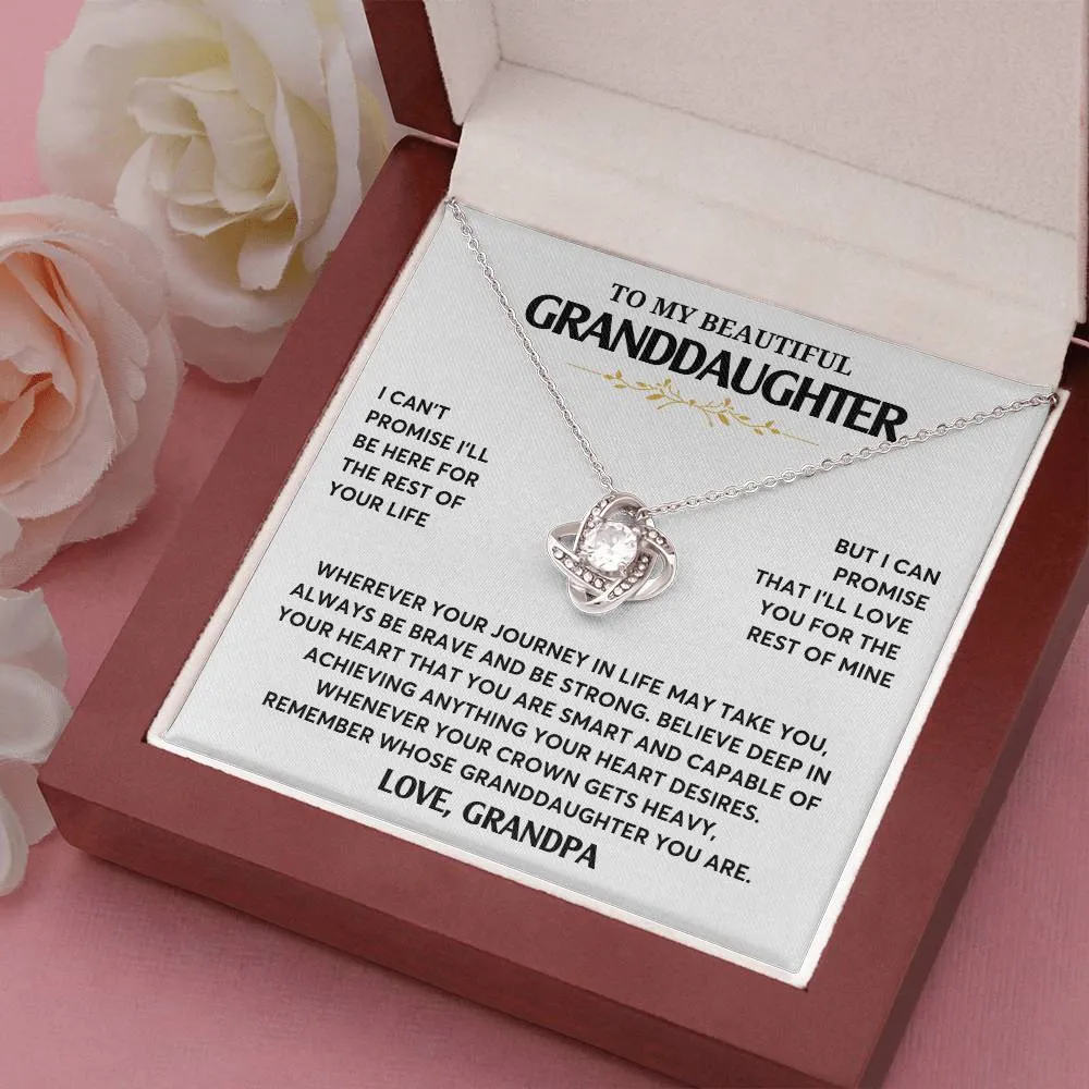 Granddaughter Gift Unusual Gift, Gifts For Granddaughter, To My Granddaughter Necklace, Girls Necklace, Love Knot