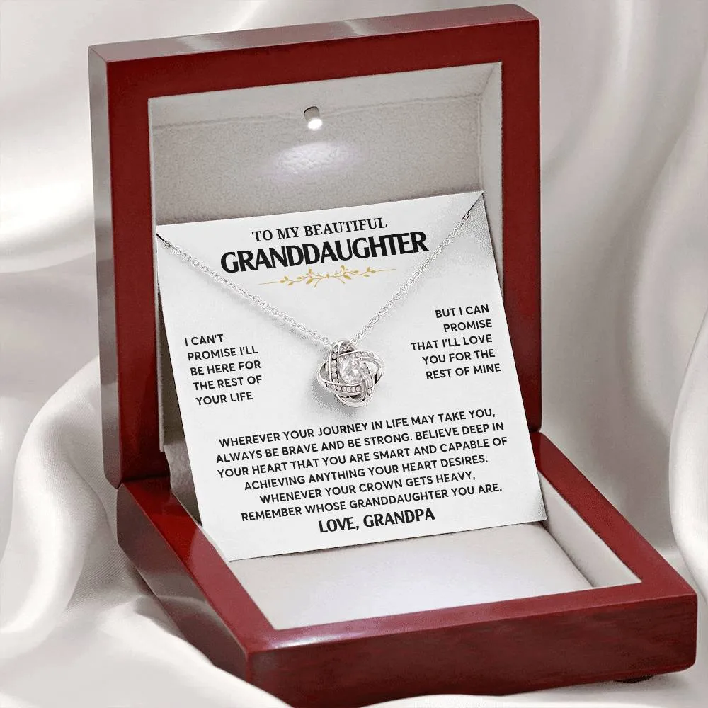 Granddaughter Gift Unusual Gift, Gifts For Granddaughter, To My Granddaughter Necklace, Girls Necklace, Love Knot