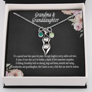Grandmother & Granddaughter Necklace, Grandma Gift, Grandmother Jewelry, Granddaughter Gift, Granddaughter Birthday Gift, Mothers Day