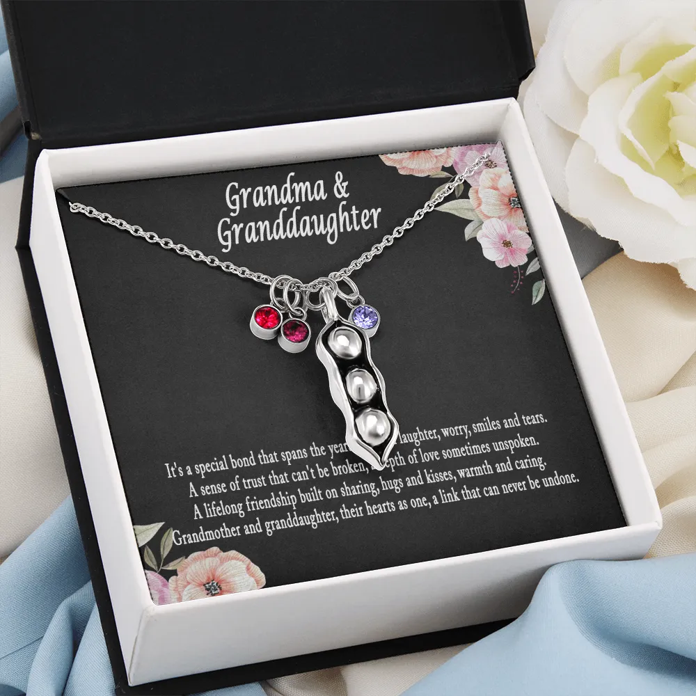 Grandmother Granddaughter Peas In A Pod Necklace V2