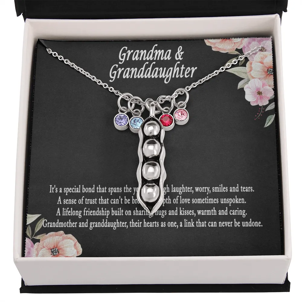 Grandmother Granddaughter Peas In A Pod Necklace V2