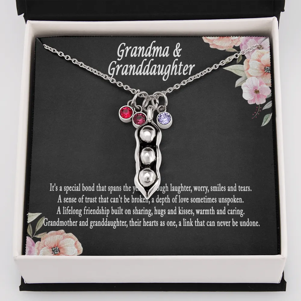 Grandmother Granddaughter Peas In A Pod Necklace V2