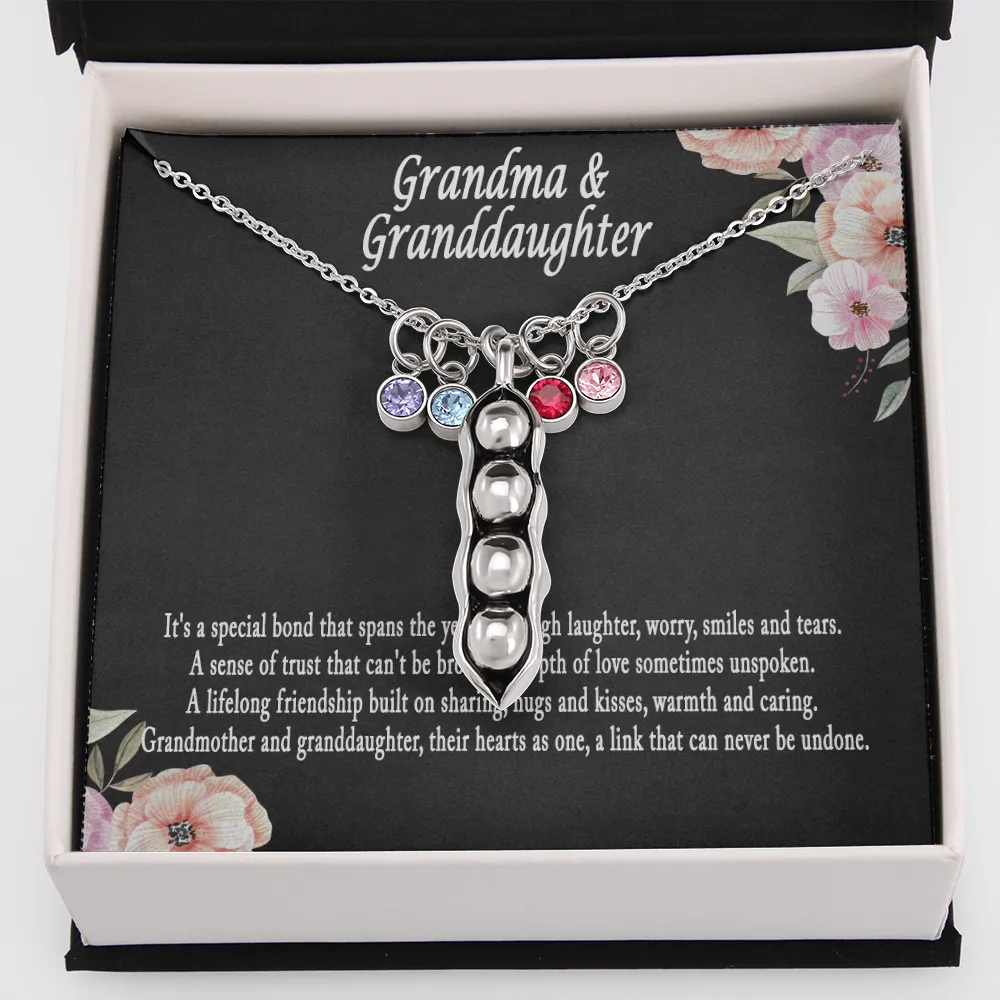 Grandmother Granddaughter Peas In A Pod Necklace V2
