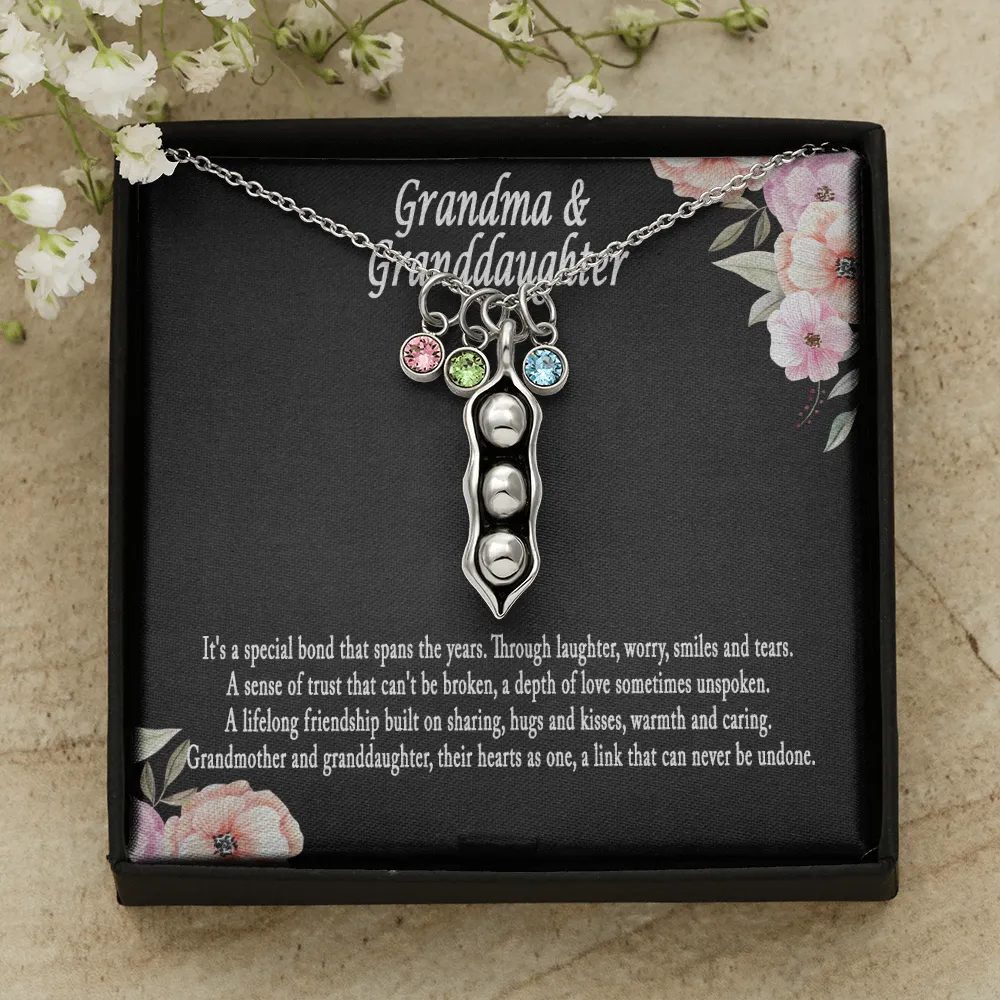 Grandmother Granddaughter Peas In A Pod Necklace V2