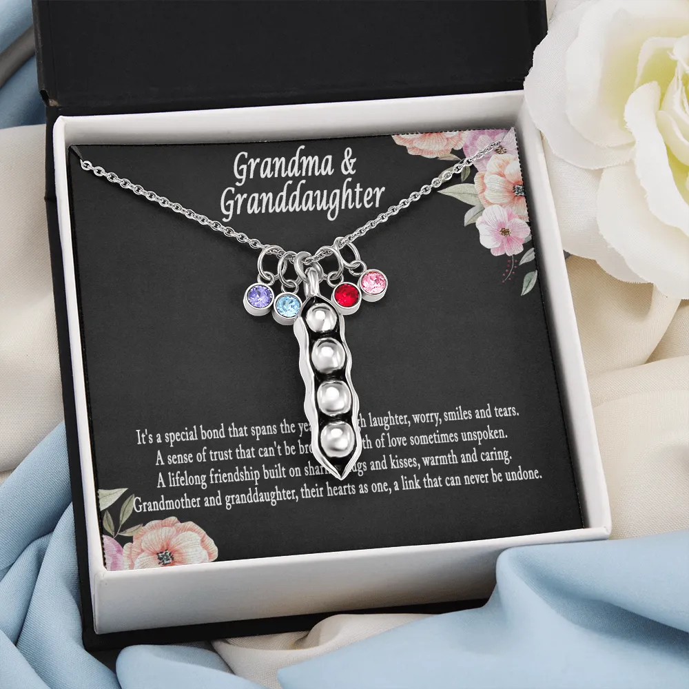 Grandmother Granddaughter Peas In A Pod Necklace V2