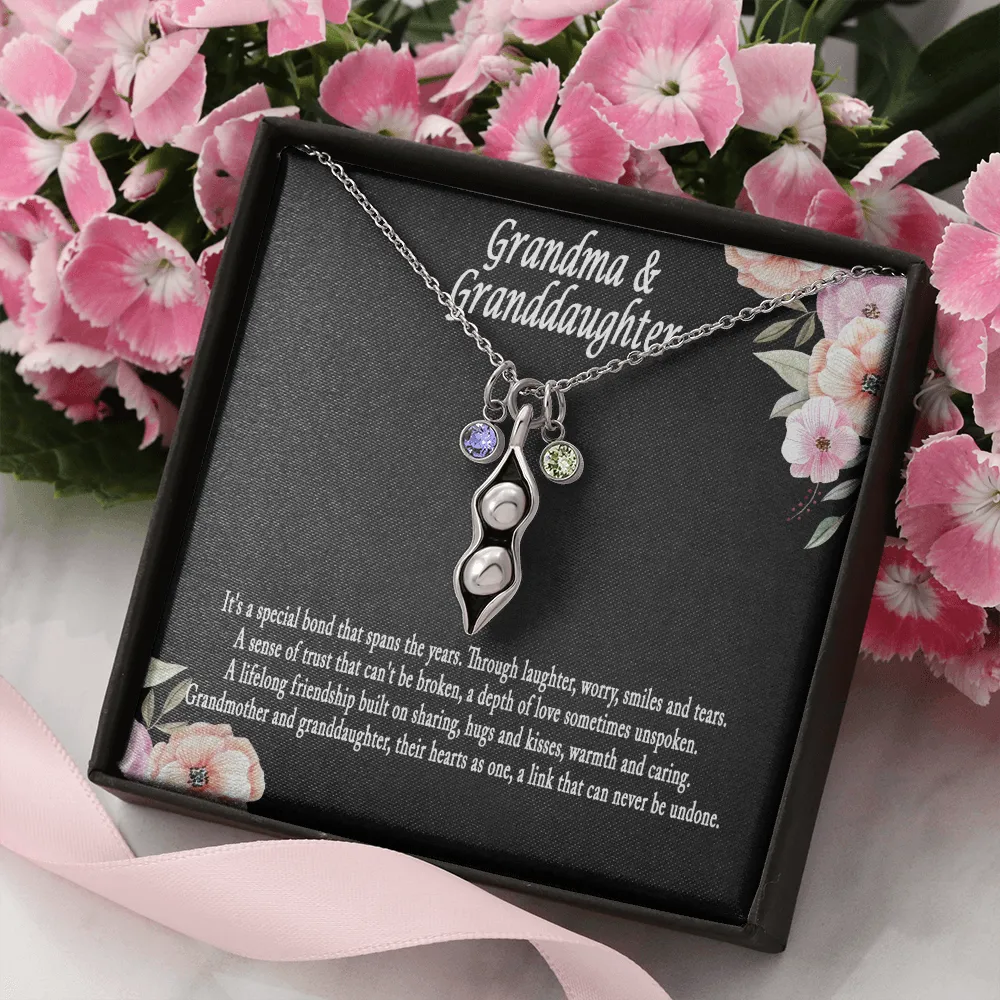 Grandmother Granddaughter Peas In A Pod Necklace V2