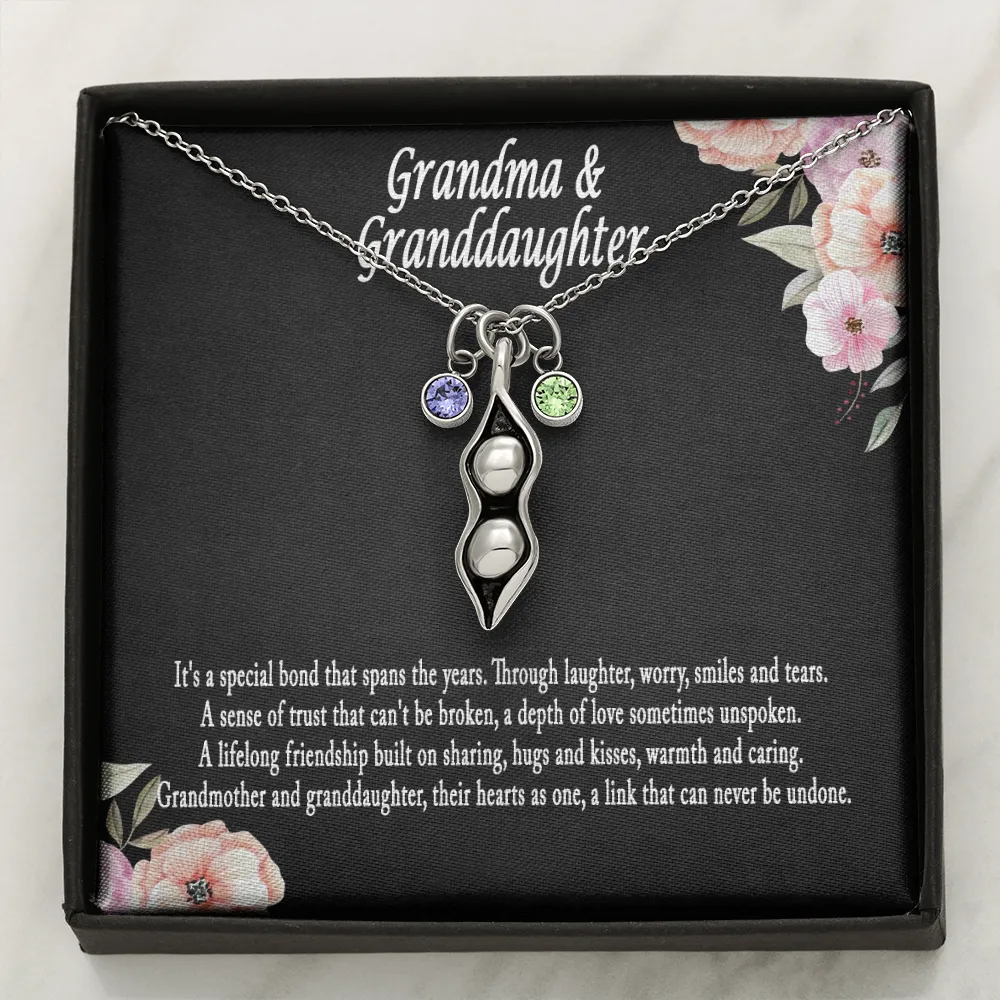 Grandmother Granddaughter Peas In A Pod Necklace V2