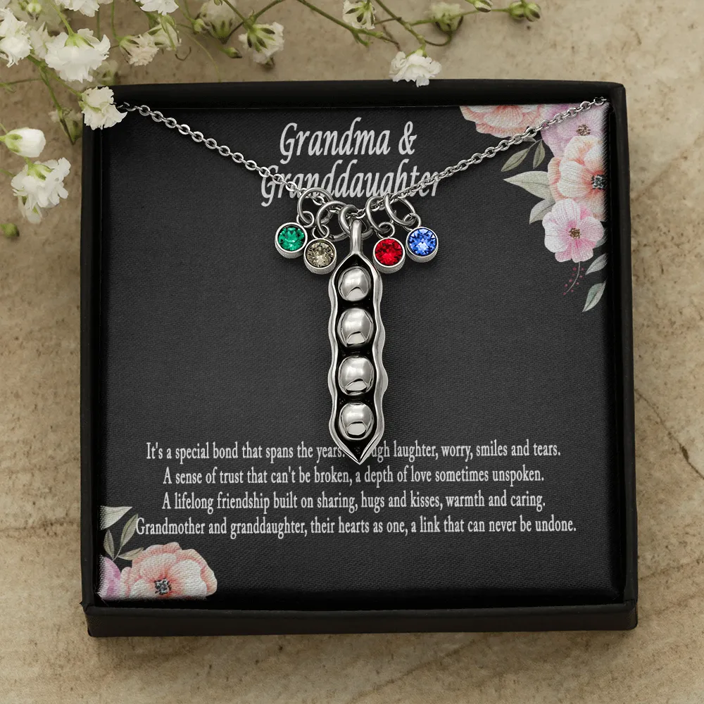 Grandmother Granddaughter Peas In A Pod Necklace V2