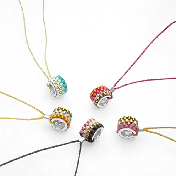 Grommet Air Japanese Glass and Vegan Fiber Necklace